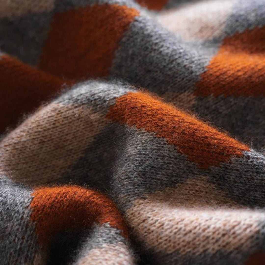 LM | O-neck colorful wool sweater 2024