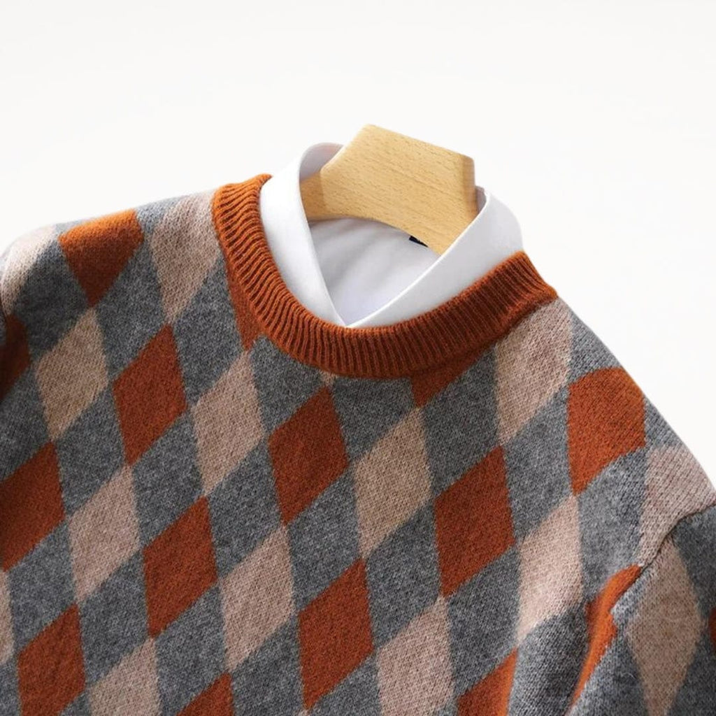 LM | O-neck colorful wool sweater 2024
