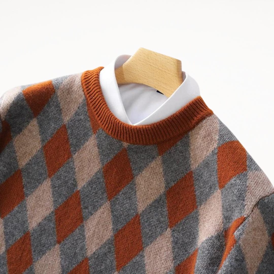 LM | O-neck colorful wool sweater 2024