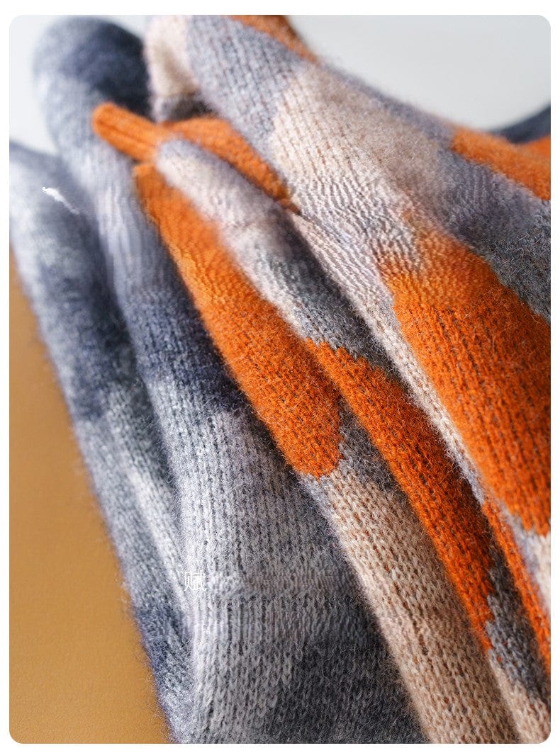 LM | O-neck colorful wool sweater 2024