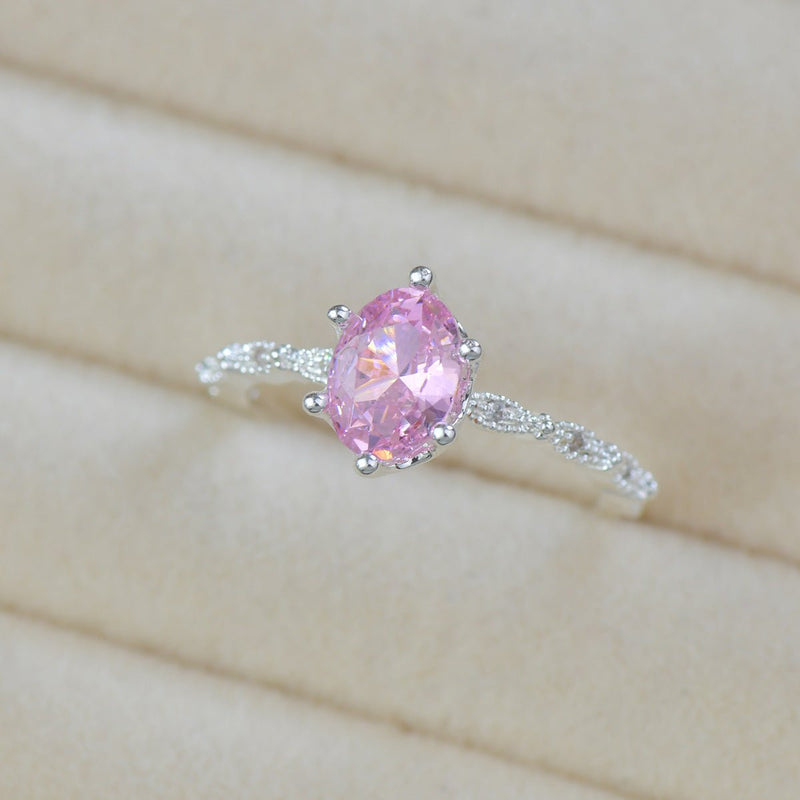 Rosaline Oval Ring in Silver
