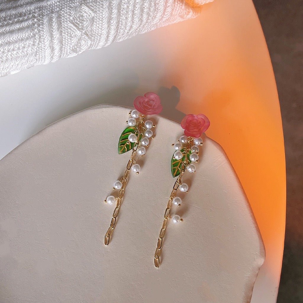 Rose Drop Earrings