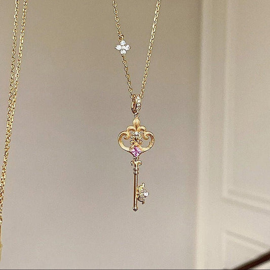 Rosé Rococo Key Necklace