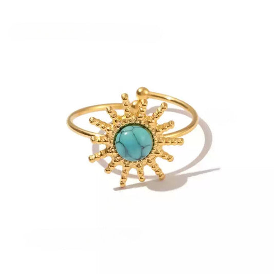 Leyla Gemstone Sun Ring