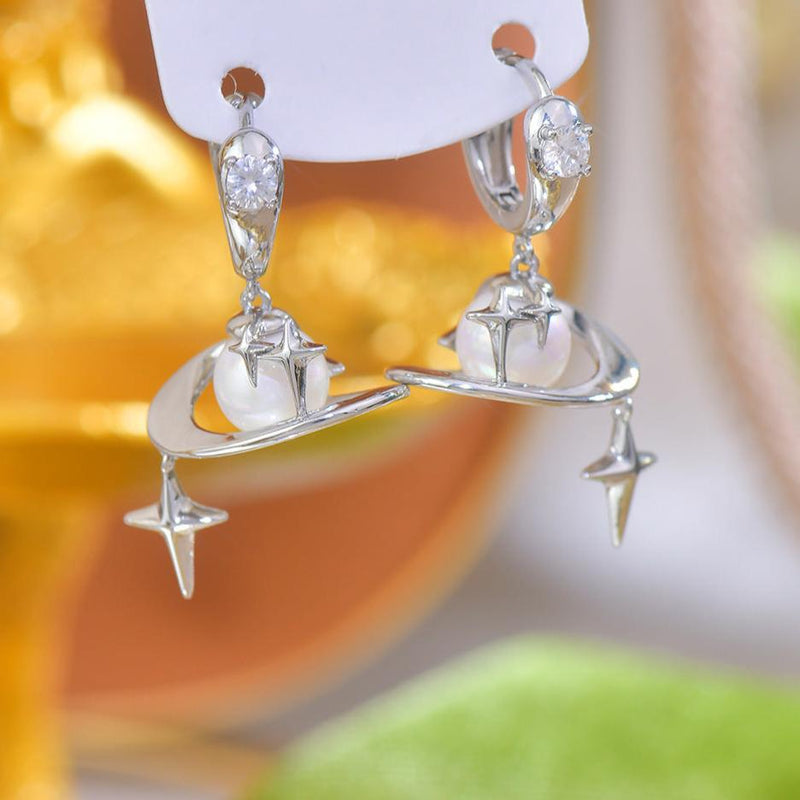 Saturn Huggie Earrings