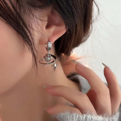 Saturn Huggie Earrings