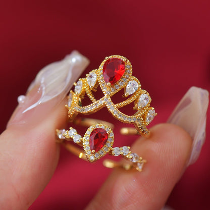 Scarlet Halo Ring