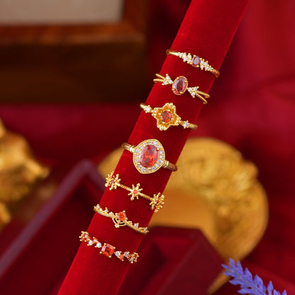 Scarlet Stardust Ring