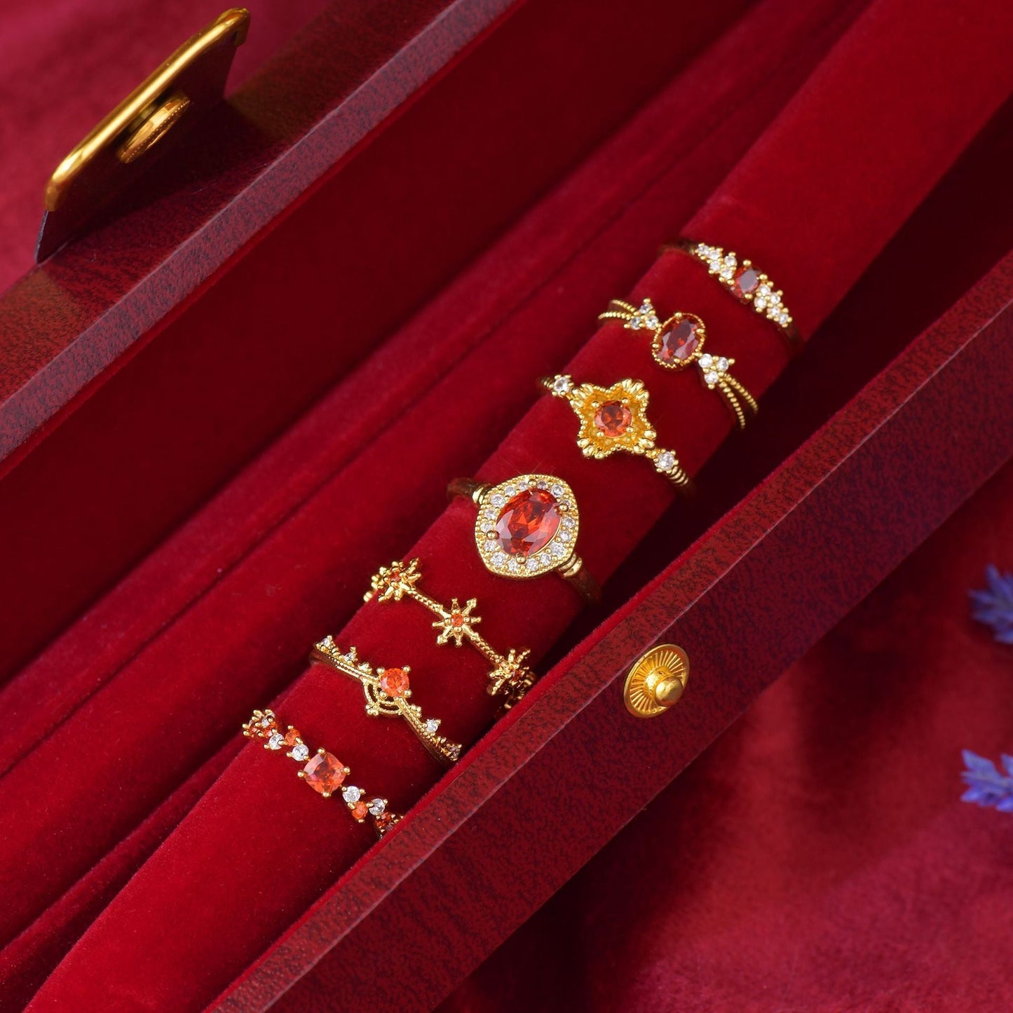 Scarlet Stardust Ring