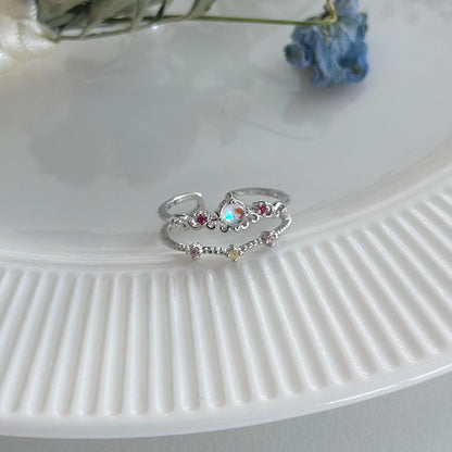 [] Gretchen Silver Aurora Ring
