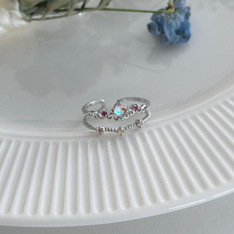 [] Gretchen Silver Aurora Ring