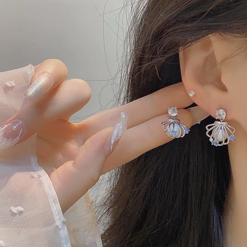 Silver Seashell Earrings