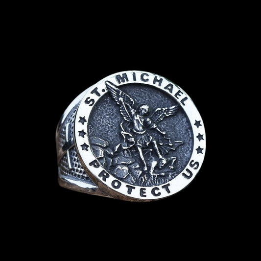 St. Michael Protect Us Ring