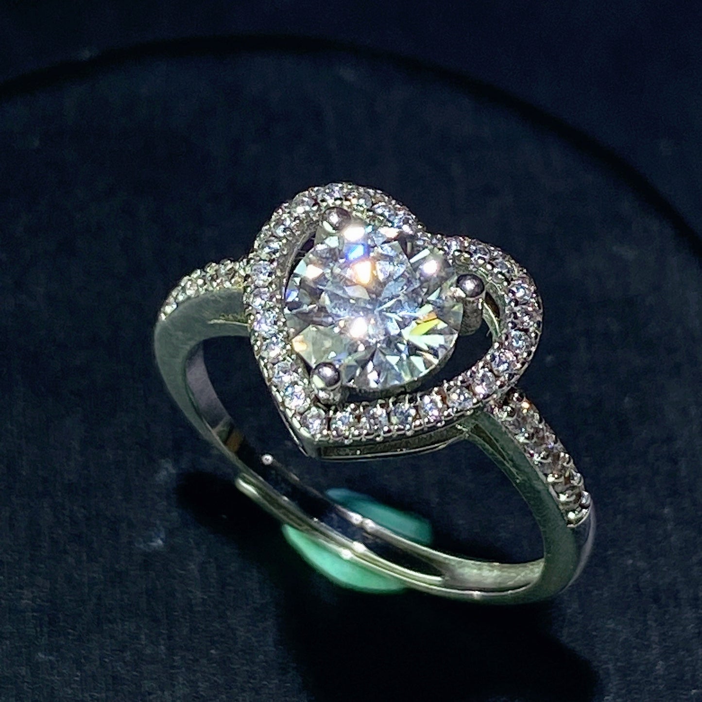 Sterling Silver Moissanite Spiritual Healing Ring 0.5-5ct