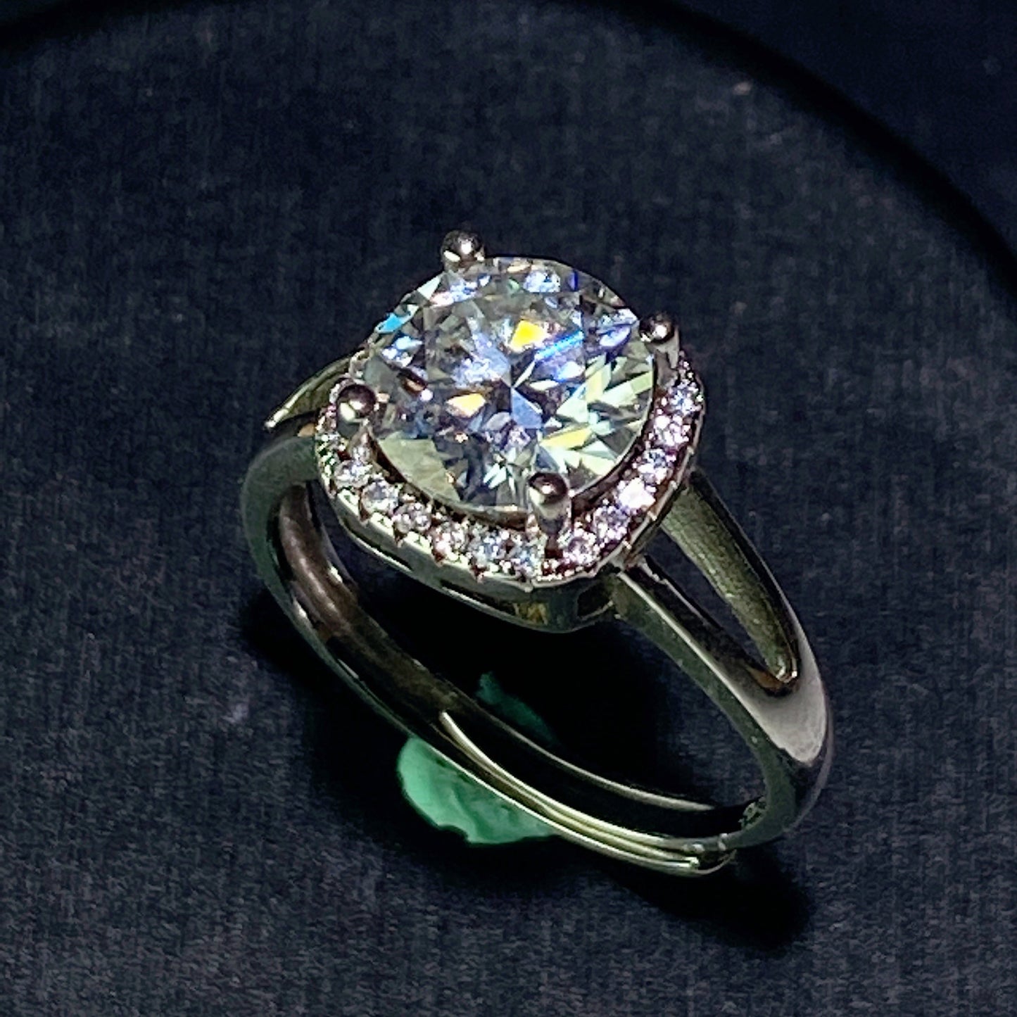 Sterling Silver Moissanite Spiritual Healing Ring 0.5-5ct
