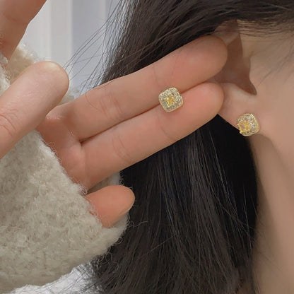Sunlight Halo Stud Earrings