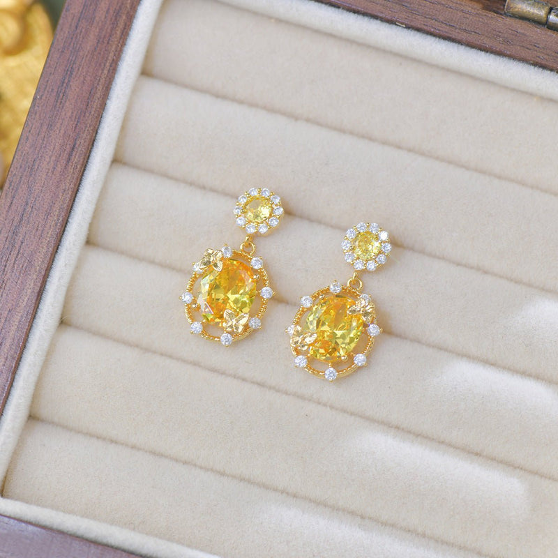 Sunshine Butterfly Drop Earrings