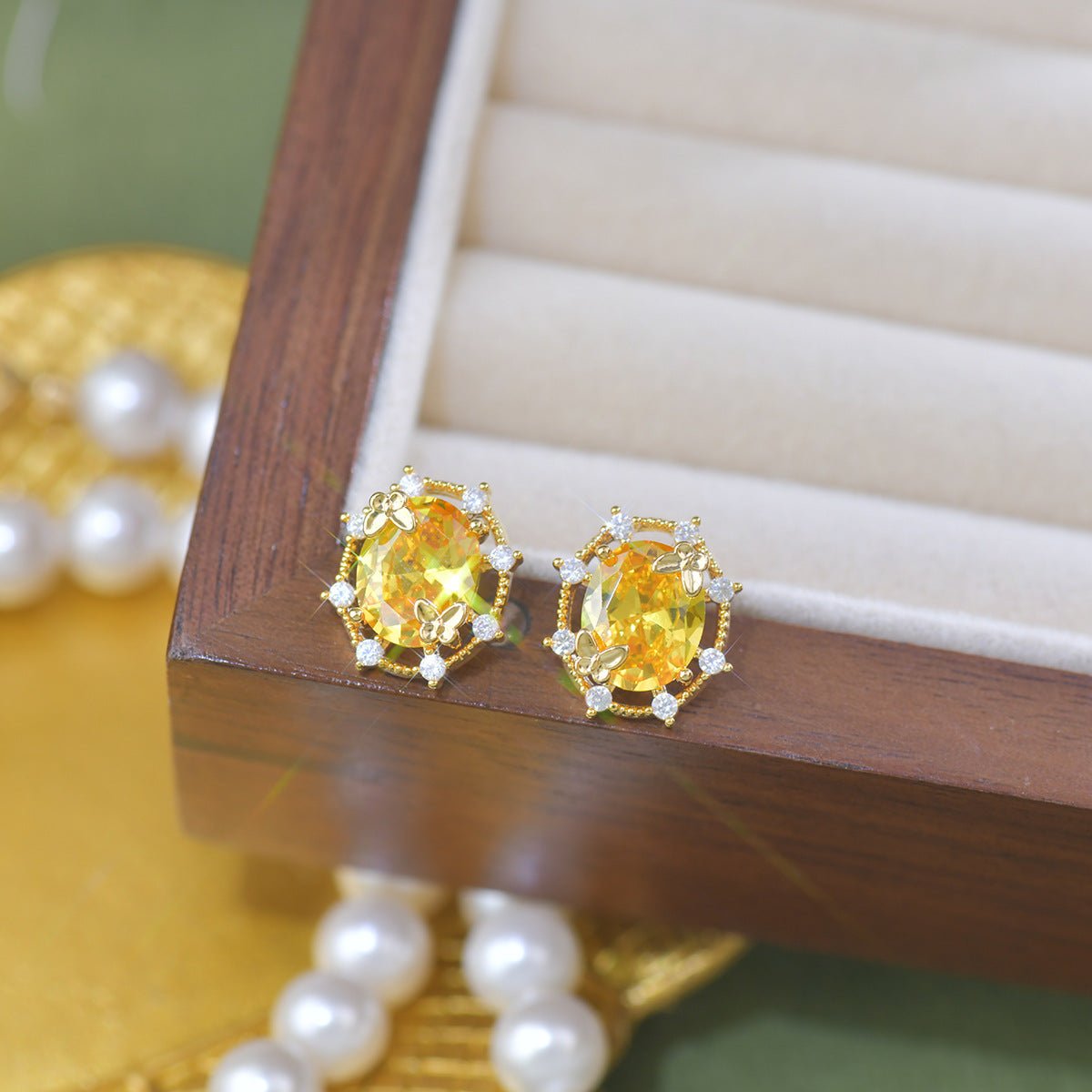 Sunshine Butterfly Stud Earrings