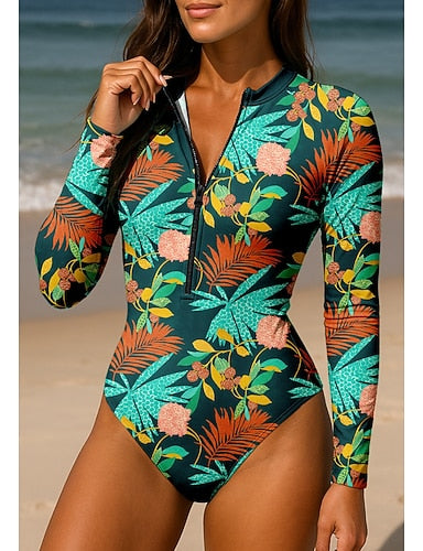Rash Guard Upf50+ Quick Dry Lightweight Long Sleeve Bodysuit Swim Shirt Surfing Beach Water Sports Summer