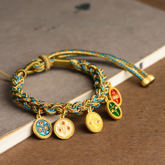 Tibetan Five Gods of Wealth Spiritual Bracelet