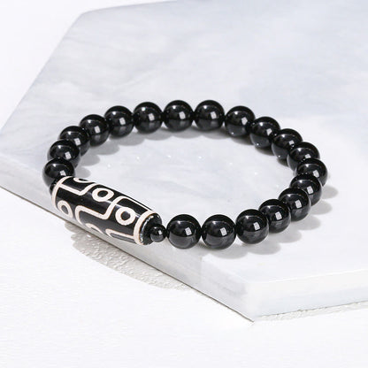 Tibetan Nine-eye Dzi Bead Spiritual Protection Bracelet