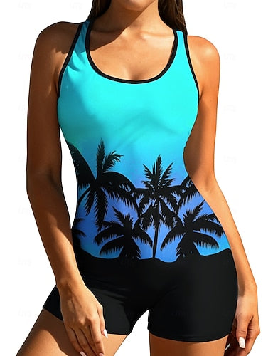 Standard Rash Guard One Piece Surfing Suit Bathing Suit Tropical Color-blocking Zip Up With Built in Bra Removable Pad Uv Sun Protection Upf50+ Ultra Light (ul) Sleeveless Long Sleeve