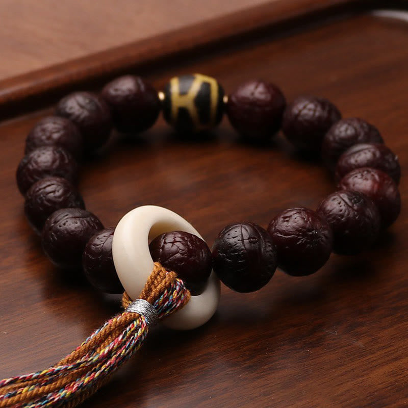 Bodhi Seed Tibetan Wrist Mala | Luck & Wealth Charm