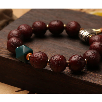 Bodhi Seed Tibetan Wrist Mala | Luck & Wealth Charm