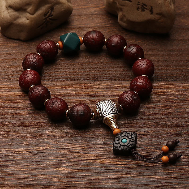 Bodhi Seed Tibetan Wrist Mala | Luck & Wealth Charm