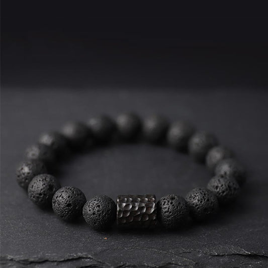 Tiger Eye Lava Rock Healing Bracelet 10mm Beads