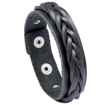 Weaving Leather Adjustable Strengthen Bracelet
