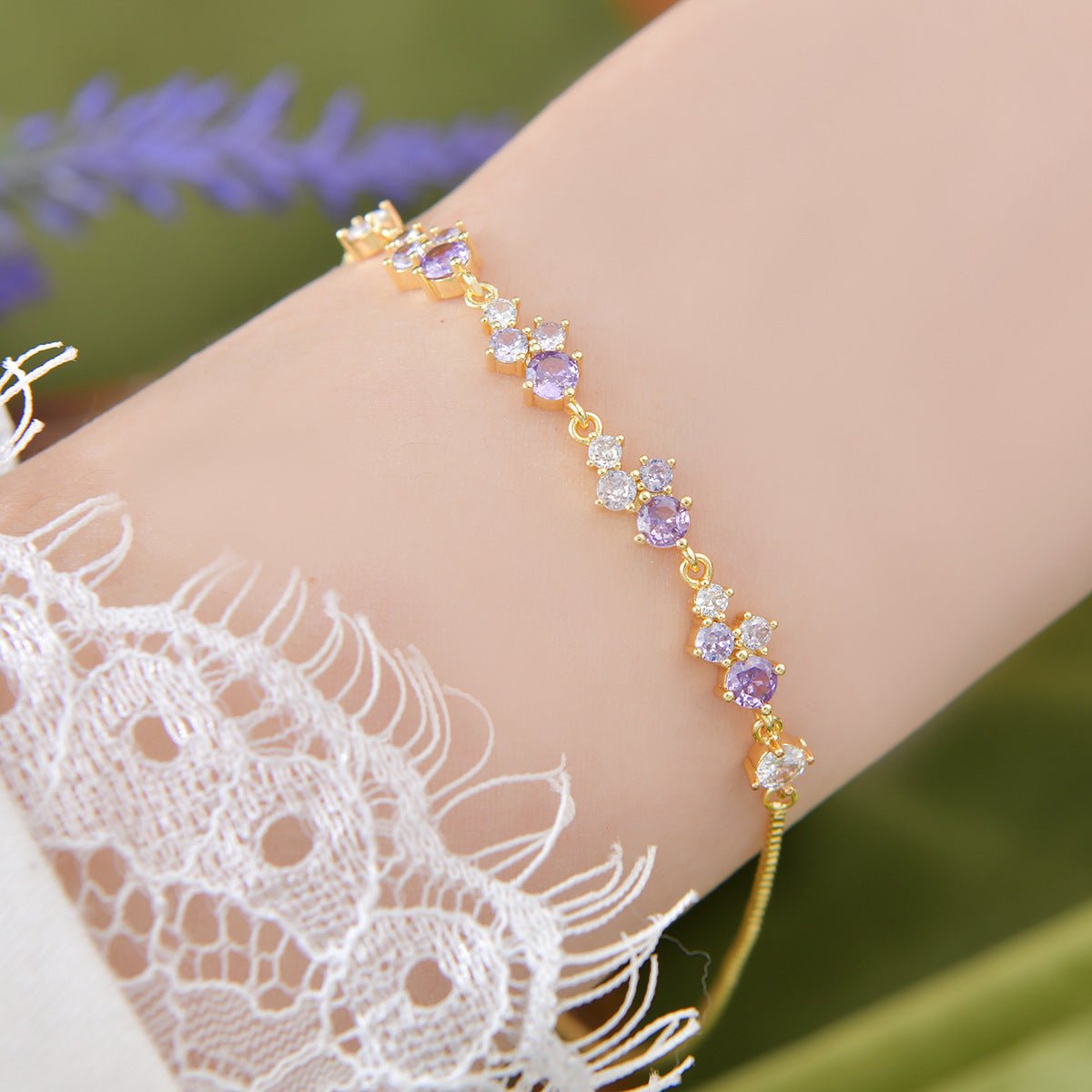 Violet Cascade Bracelet