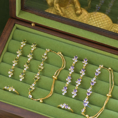 Violet Cascade Bracelet