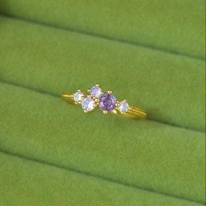 Violet Cascade Ring