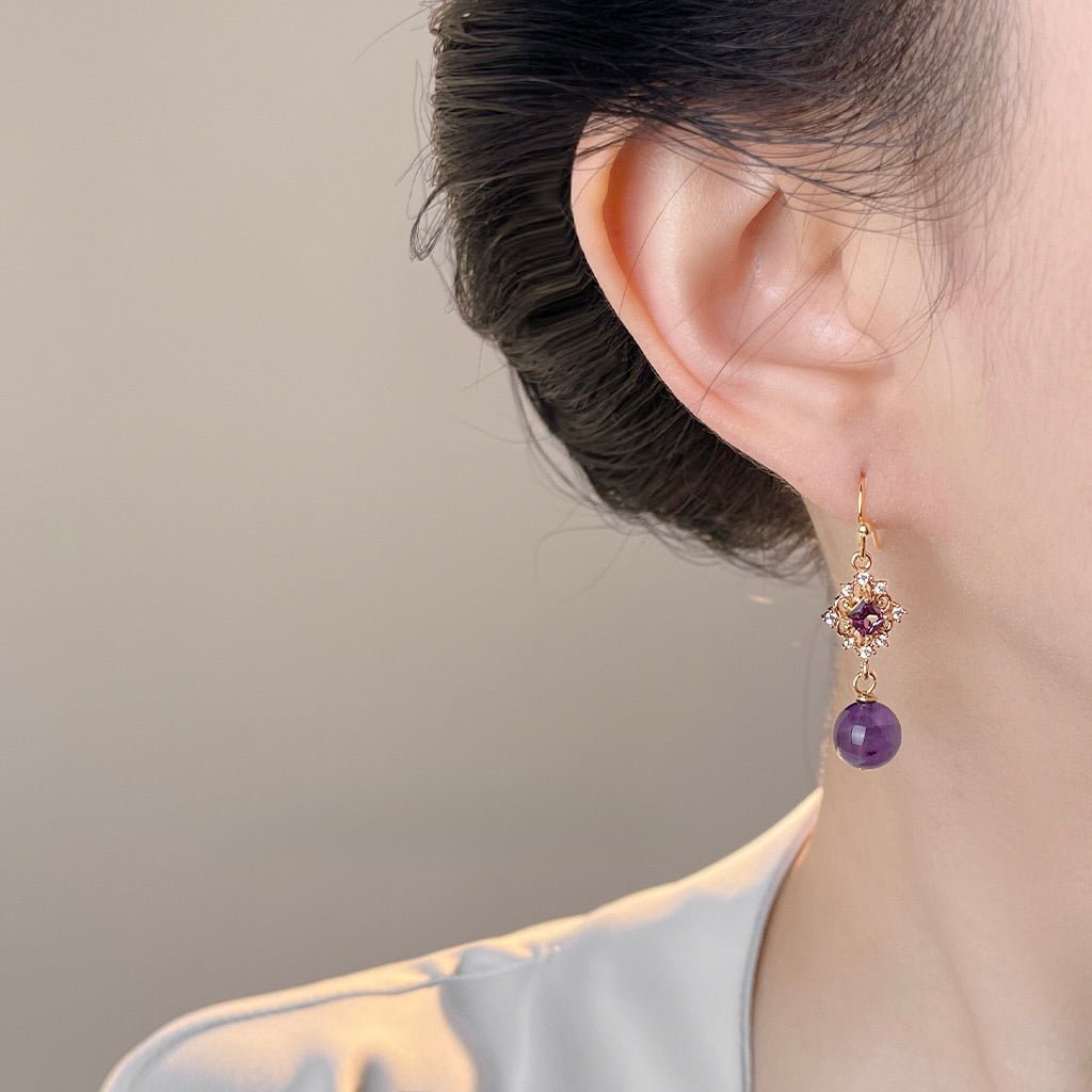 Violet Daphne Earrings