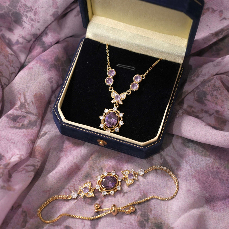 Violet Flutter Necklace