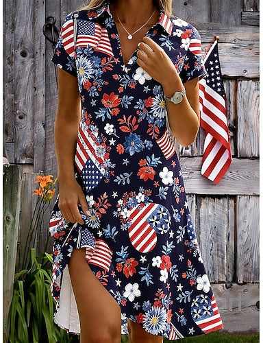 American Independence Day Swimwear Tankini 2 Piece Briefs Swimsuit Backless Vacation Beach Wear Graphic U Neck Sleeveless Bathing Suits
