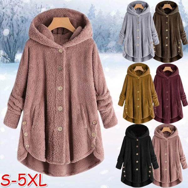 LM | Warm plush lined cat coat