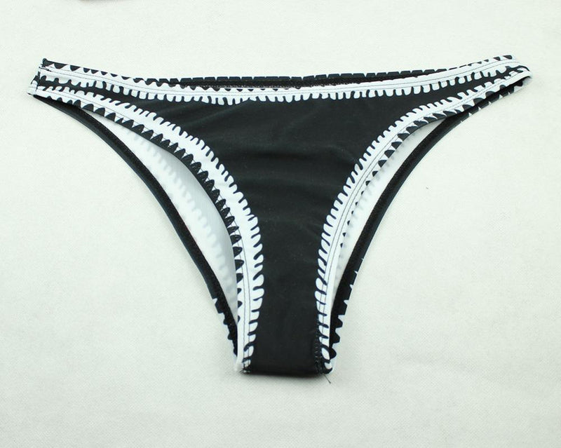 Delia® | Black and White Bandeau Bikini
