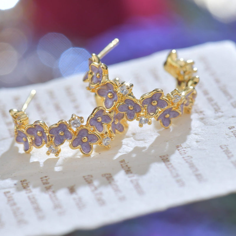 Wisteria Hoop Earrings