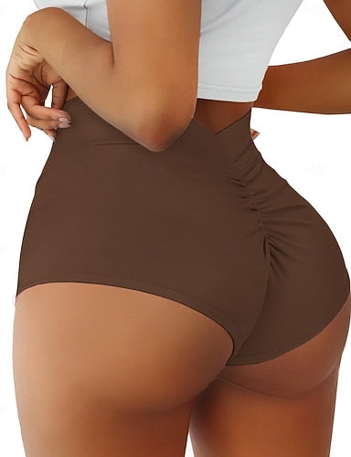 Stretchy Boxer Shorts Swimsuit Stretchy Boxer Shorts Shorts High Waist Vacation Beach Wear Color Sleeveless Bathing Suits