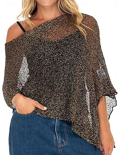 Swimwear Cover Up Rash Guard Swimsuit Patchwork See Through Vacation Beach Wear Plain Round Neck Sleeveless Bathing Suits