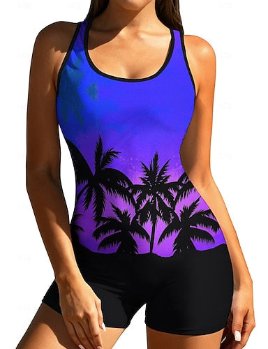 Standard Rash Guard One Piece Surfing Suit Bathing Suit Tropical Color-blocking Zip Up With Built in Bra Removable Pad Uv Sun Protection Upf50+ Ultra Light (ul) Sleeveless Long Sleeve