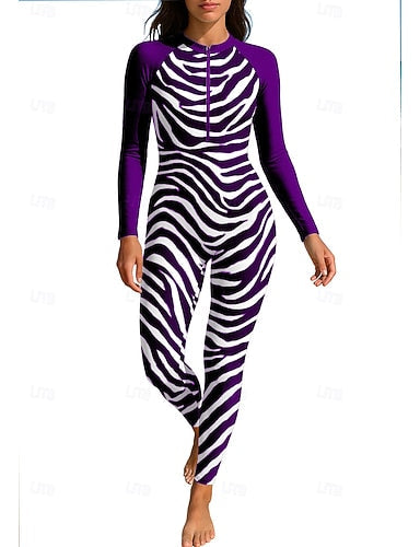 Rash Guard Full Body Swimwear Dive Skin Suit Front Zip Upf50+ Quick Dry High Elasticity Long Sleeve Swimwear Surfing Diving Snorkeling Summer