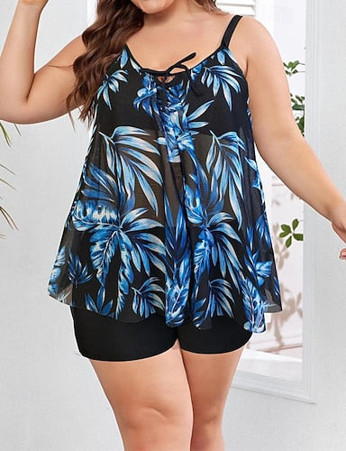 Bathing Suit 2 Pieces Swimsuits Tropical Ultra Light (ul) Uv Protection Elastic Sleeveless Swimwear Surfing Snorkeling Summer