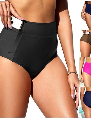 Stretchy Boxer Shorts Swimsuit Stretchy Boxer Shorts Briefs High Waist Vacation Beach Wear Color Sleeveless Bathing Suits