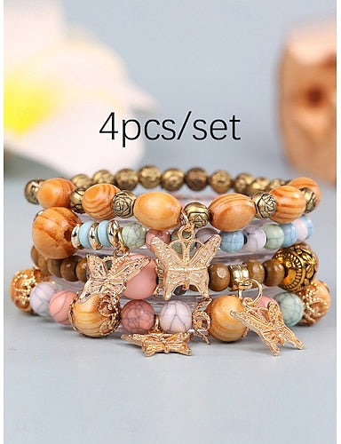 Style Ball Personalized Wood Bracelet Jewelry Light Mix / Yellow / Army Green for Holiday